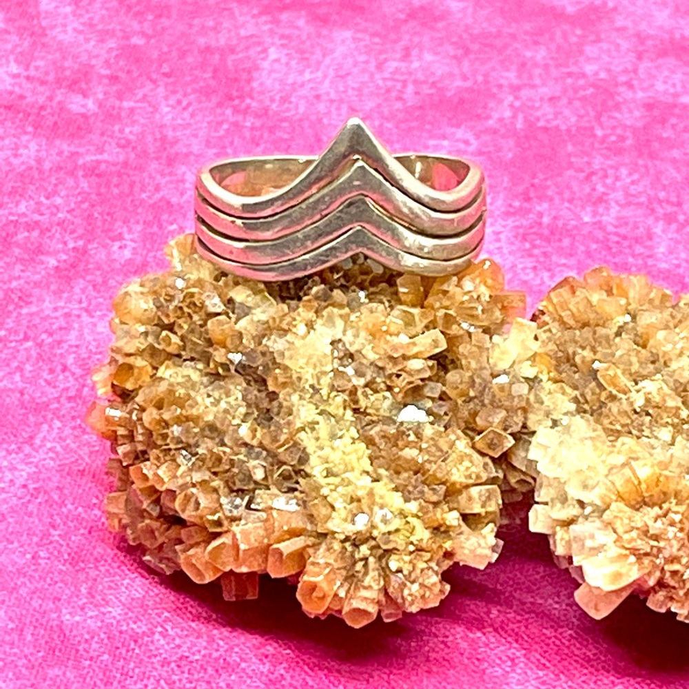 Sterling Chevron Ring sz 8.5.